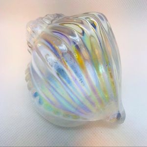 Glass Seashell Paperweight
